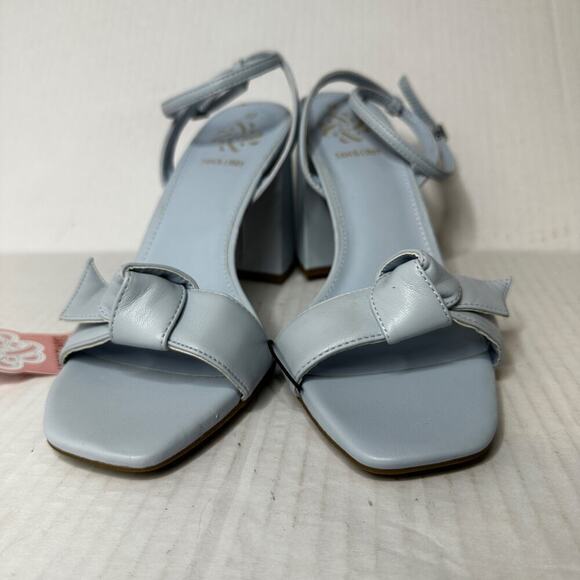 NWT Sam & Libby Size 10 Light Blue Bow Vamp Jordan High Heel Strappy Sandal - Picture 6 of 13